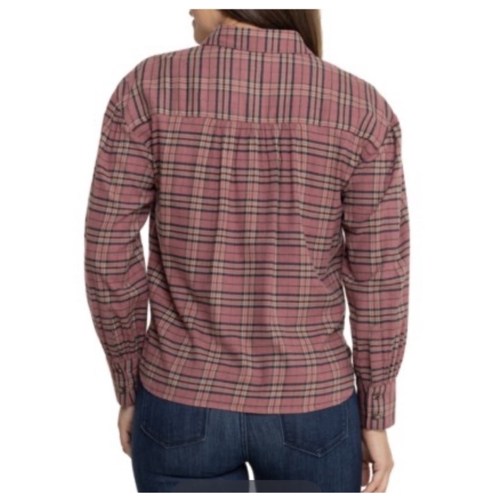 Faherty Olli Mountain View Pink Plaid Popover Shirt Button Down size Small - Picture 3 of 11